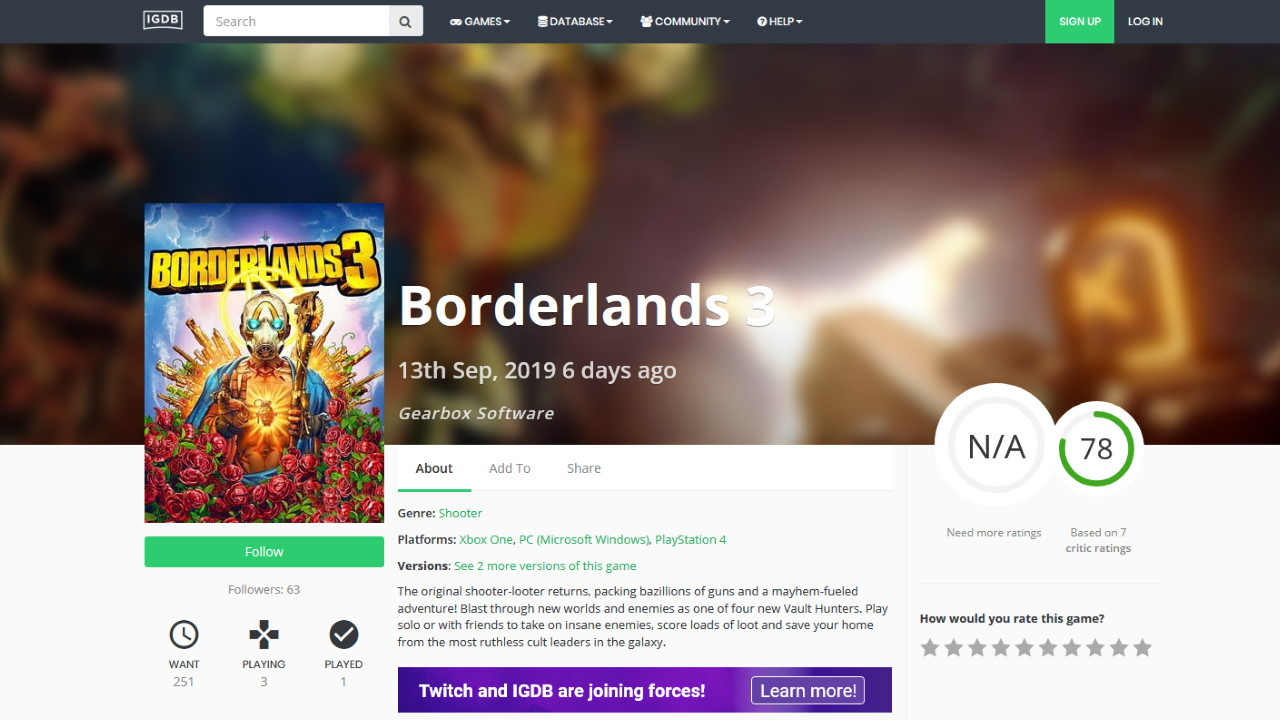 Twitch Acquires Gaming Database Website IGDB