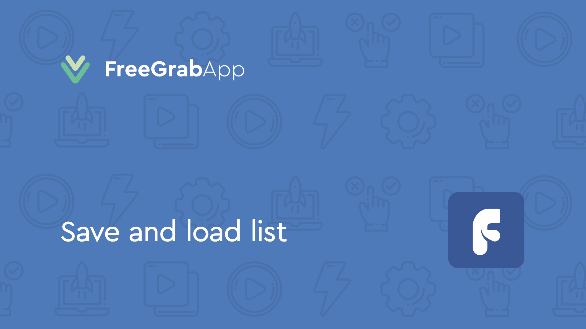Free Facebook Video Download – Save and load list